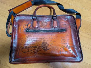 카리나그래피 가죽 비즈니스 백 브라운 Kimura handmade