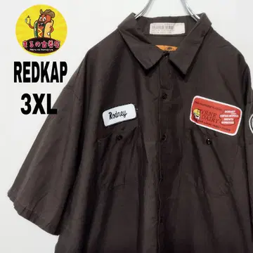 usa 구제 의류 RED KAP 반팔 워크 셔츠 3XL 브라운