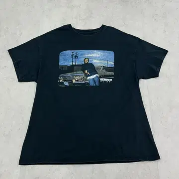 ICE CUBE 래퍼 N.W.A 반팔 티셔츠 구제 의류 블랙 검정 XL