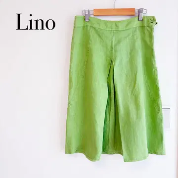Lino 불가리아산 린넨 100% 무릎 기장 스커트 그린