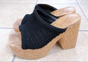 스파이럴 걸 코르크 힐 샌들 24~24.5cm