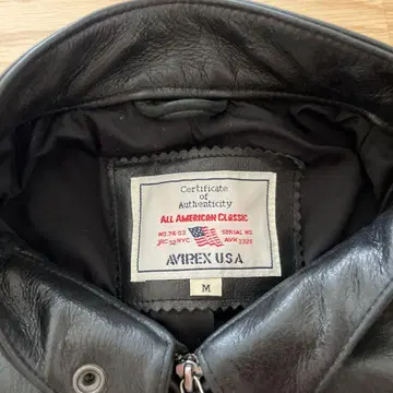 AVIREX USA 소가죽 자켓 M