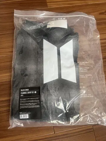 BTS FLANNEL SHIRT 01 M 사이즈 블랙 그레이