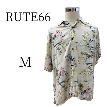 ROUTE66 루트 66 아이보리 반팔 하와이안 셔츠 상의 M