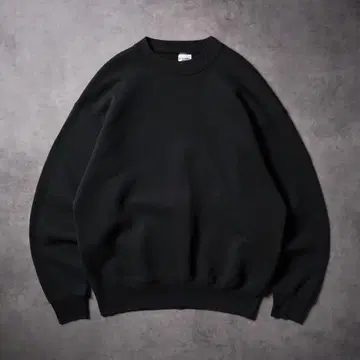 80년대~90년대 BVD USA제 무지 맨투맨 블랙 L