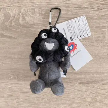 만박 얏쿠얏쿠 블랙 카라비너 포함 봉제 인형 앉은 참