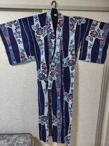 네이비 나염 유카타