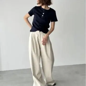 캐널진 HARING 빈티지 코튼 헨리 반팔 티셔츠 미사용