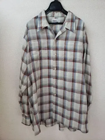 80s "above average" L/S 옴브레 체크 셔츠