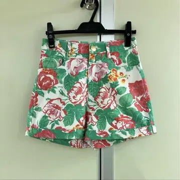 JOYRICH 로즈 꽃무늬 프린트 데님 숏팬츠 Y2K