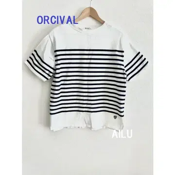 ORCIVAL 티셔츠 [남성용] L 5 화이트 보더 무늬 54434