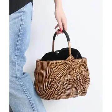 등나무 뜨개질 바스켓백