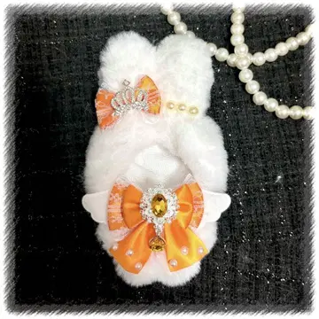 인형 의류 10cm~11cm 토끼 귀 오렌지 현품