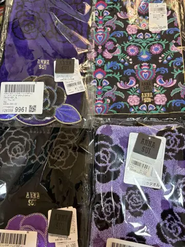 25일까지 ANNA SUI 로즈 새 당초무늬 손수건 4세트