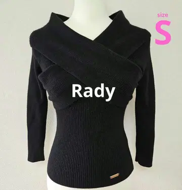레이디 Rady 니트 긴팔 S 블랙 갸루 귀여운