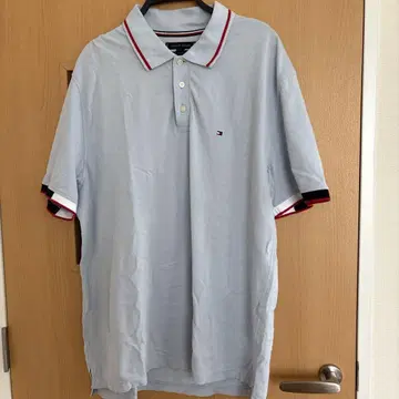 Tommy Hilfiger 라이트 블루 피케 셔츠