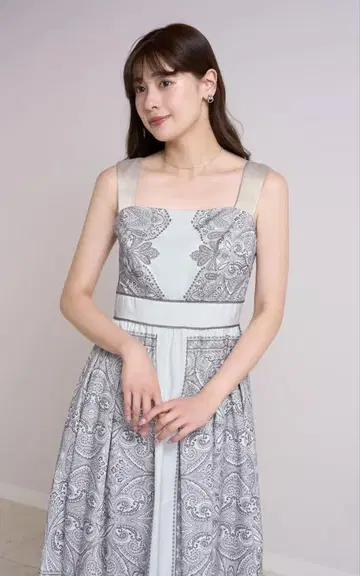 헤르리프토 마르베야 패널 프린트 드레스