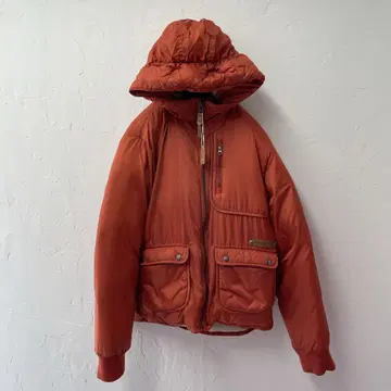 THE NORTH FACE 후드 부착 다운 자켓 100 오렌지