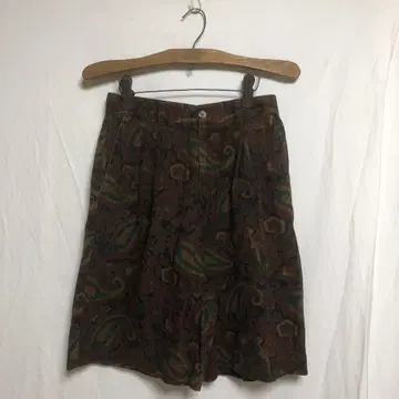빈티지 큐롯 팬츠 페이즐리 브라운