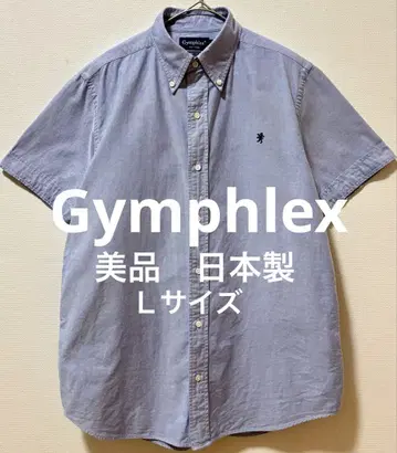 새상품급 일본제 Gymphlex 짐플렉스 자수 로고 옥스퍼드 반팔 셔츠