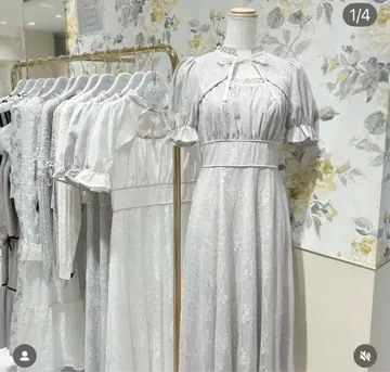 evelyn 레이스 초커 OP IGY 아이스 그레이 원피스 롱