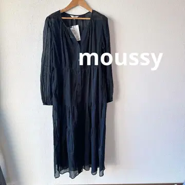 [택 포함 새상품] moussy 티어드 롱 가운 프리 사이즈