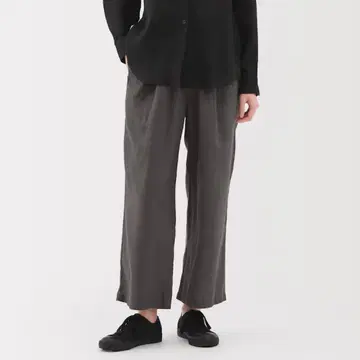 무인양품 린넨 워싱 이지 와이드 팬츠 여성