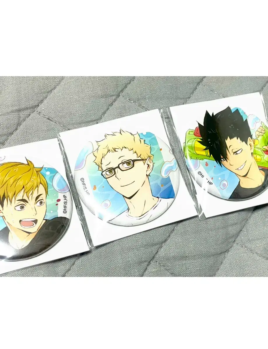 Haikyu!! Water Gun Water Play Can Badge Atsumu Tsukishima Kuroo