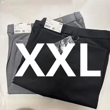 2벌 유니클로 턱 와이드 팬츠 그레이 블랙
