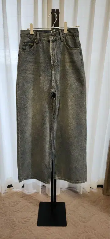 chuclla 블루 데님 와이드 팬츠 하이웨스트