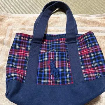 Polo Ralph Lauren 체크 무늬 토트백