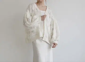 아카 꽃 레이스 카디건