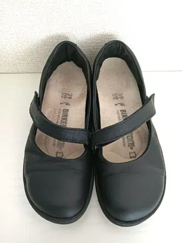 BIRKENSTOCK 가죽 원 스트랩 신발 블랙 39E 와이드 25cm