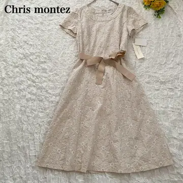 새상품 Chris montez 자수 원피스 벨트 포함