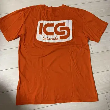 ICS Sakuraba 오렌지 티셔츠 타카다 도장