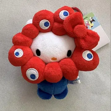 간사이 만박 키티 산리오 얏쿠얏쿠 봉제 인형 카라비너 키링