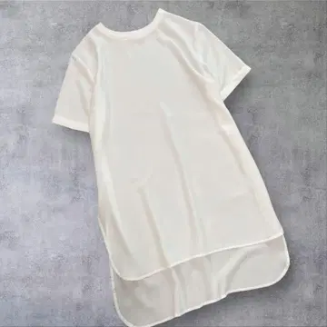 야마다야 오버 사이즈 시어 티셔츠 WHITE