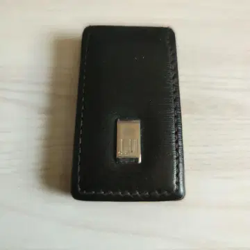 던힐 dunhill 블랙 가죽 머니클립