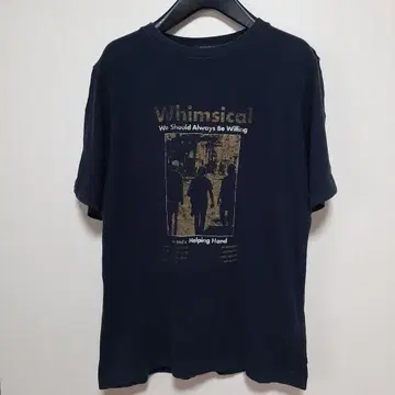 새상품급 지나시스 빈티지 TEE M 블랙