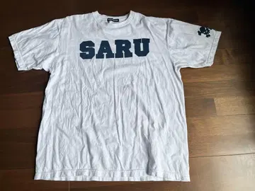 SARU 로고 프린트 화이트 티셔츠 2XL