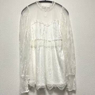 La belle etude 블라우스 레이스 화이트 화이트