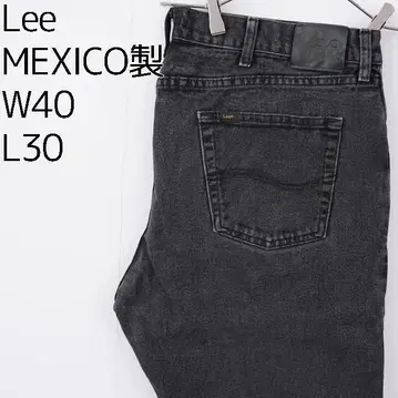 Lee Lee 블랙 데님 하의 W40 블랙 스트레이트 팬츠 8678