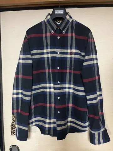 TOMMY 체크 무늬 XL 셔츠 레오파드 무늬