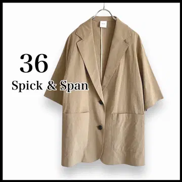 Spick & Span 레이온 린넨 하프 슬리브 자켓 반팔 36