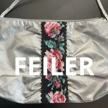 FEILER 실버 꽃무늬 사선 숄더백