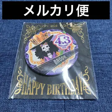 레어 ONE PIECE 벌스데이 캔뱃지 2019 브룩