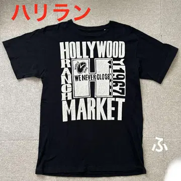 HR MARKET 할리우드 랜치 마켓 블랙 티셔츠 빅 로고 남녀