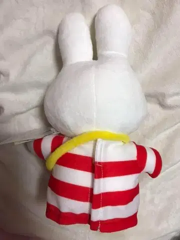 미피 봉제 인형 빨흰 스트라이프