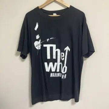 카피라이트 있음 80s THE WHO 빈티지 티셔츠 블랙 XL