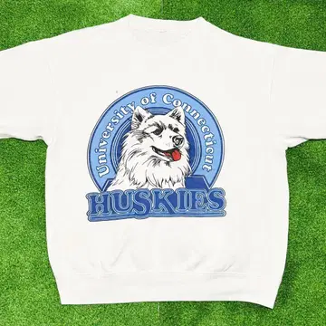 90s UCONN HUSKIES 칼리지 로고 맨투맨 XL 구제 의류